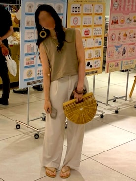 「GYDA（ジェイダ）のアイテム（ピアス（両耳用））」を使った、Sawさん（レディース・159cm）の夏コーディネート