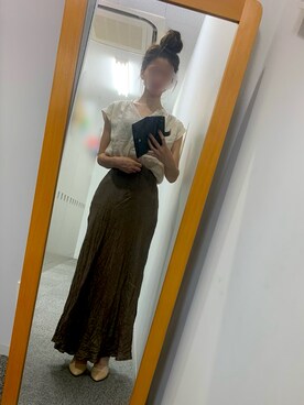 「ロンクスカート」｜「アイテム（パンプス）」を使った、Sawさん（レディース・159cm）の夏コーディネート