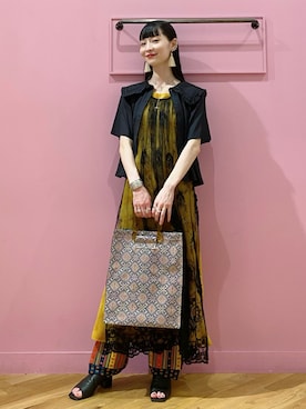 「TOGA PULLA（トーガ　プルラ）のアイテム（ピアス（両耳用））」を使った、Haruka.さん（レディース・164cm）の夏コーディネート