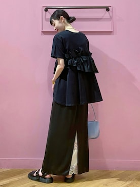 「アイテム（バングル/リストバンド）」を使った、Haruka.さん（レディース・164cm）の夏コーディネート