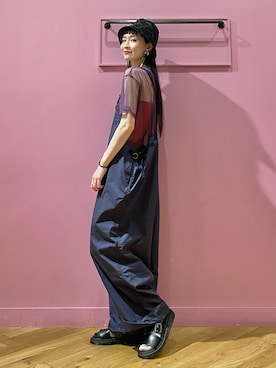 「アイテム（サロペット/オーバーオール）」を使った、Haruka.さん（レディース・164cm）の夏コーディネート