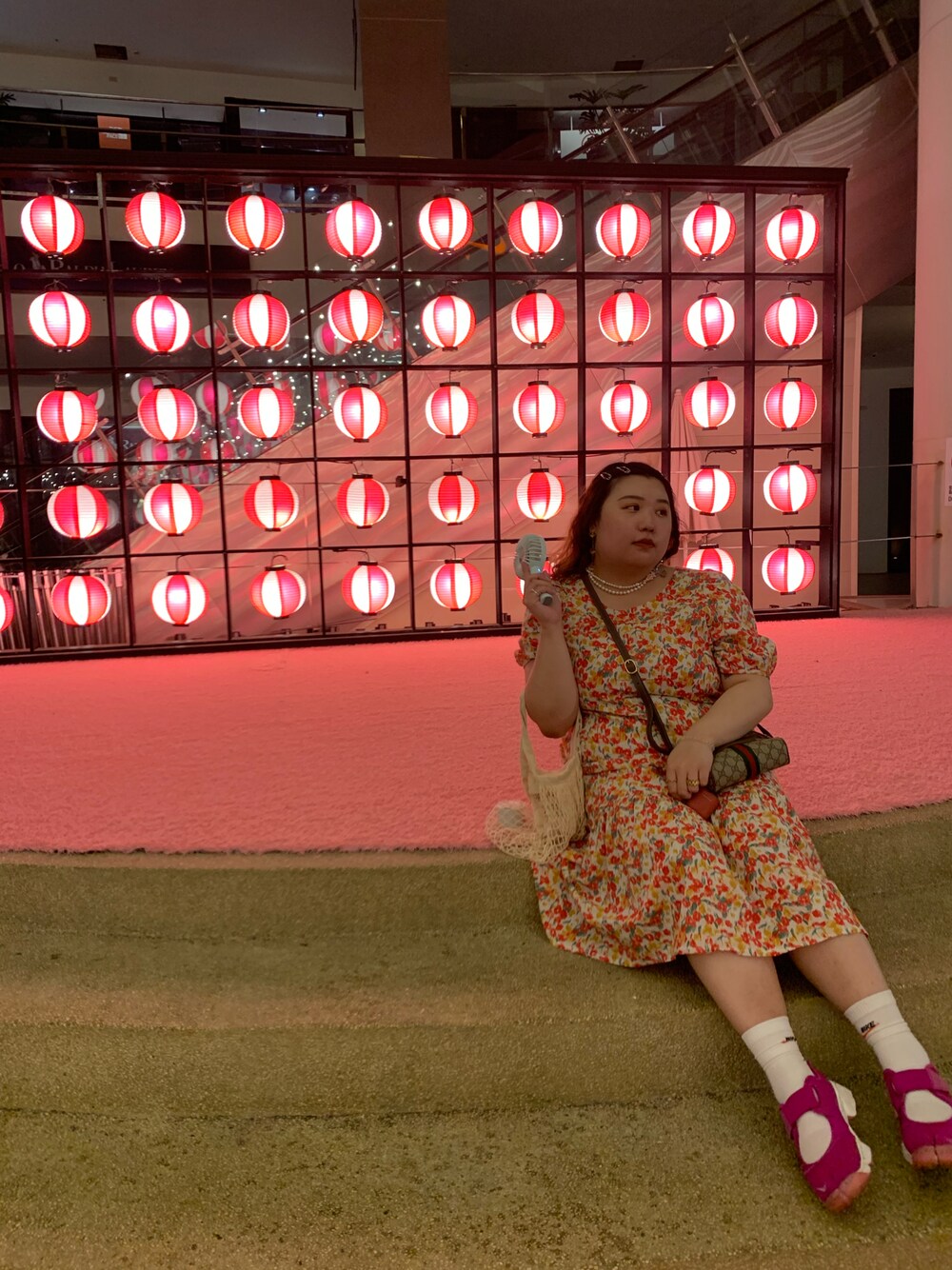 「NIKEのアイテム（シューズ、ピンク系）」を使った、Yoyo🇹🇼さん（レディース・158cm）の夏コーディネートの1枚目の写真