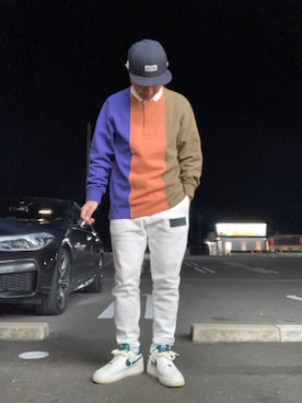 「kith」｜「アイテム（スウェットパンツ）」を使った、ninja-kingさん（メンズ・170cm）の秋コーディネート