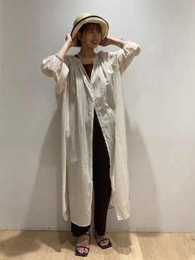 「URBAN RESEARCH（アーバンリサーチ）のアイテム（ハット）」を使った、sugawaraさん（レディース・161cm）の夏コーディネート