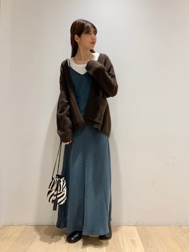 「marco masi（マルコマージ）のMARCO MASI　ZEBRA MINIBAG（ショルダーバッグ）」を使った、sugawaraさん（レディース・161cm）の秋コーディネート