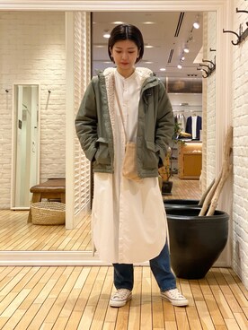 「patagonia」｜「アイテム（ワンピース/ドレス）」を使った、エメさん（レディース・169cm）の秋コーディネート