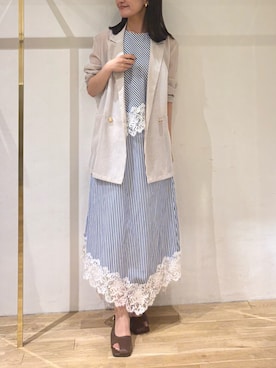 「LAGUNAMOON（ラグナムーン）のアイテム（シャツ/ブラウス）」を使った、NAO YAMAMURAさん（レディース・158cm）の秋コーディネート