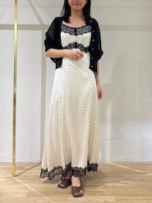 レーストリムドットキャミワンピース｜ラグナムーン（LAGUNAMOON）公式
