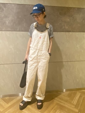 「HEAD LIGHT（ヘッドライト）のアイテム（サロペット/オーバーオール）」を使った、kimichan93さん（レディース・161cm）の夏コーディネート