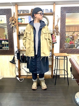 「アイテム（その他アウター）」を使った、minikenさん（メンズ・174cm・40代）の冬コーディネート