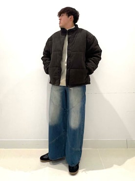 「アイテム（ダウンジャケット/コート）」を使った、shoさん（メンズ・173cm）の秋コーディネート