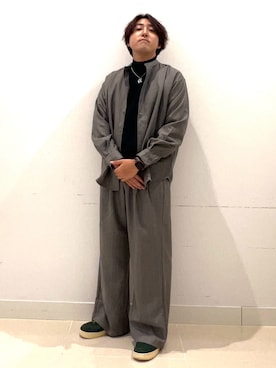 「アイテム（ニット/セーター）」を使った、shoさん（メンズ・173cm）の秋コーディネート