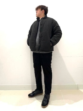 「アイテム（ダウンジャケット/コート）」を使った、shoさん（メンズ・173cm）の秋コーディネート