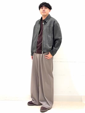 「スラックスパンツ」｜shoさん（メンズ・173cm）の秋コーディネート