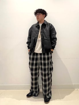 「アイテム（ブルゾン）」を使った、shoさん（メンズ・173cm）の秋コーディネート