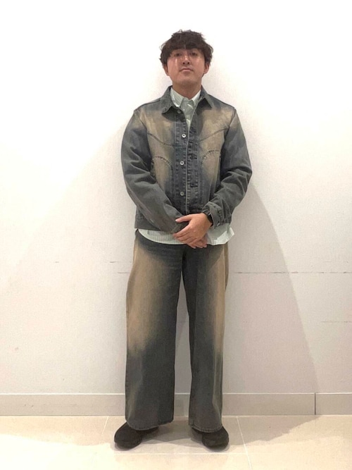 『セットアップ対応』ヴィンテージライクデニムブルゾン