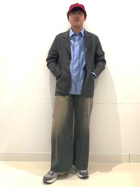 「SENSE OF PLACE by URBAN RESEARCH（センスオブプレイスバイアーバンリサーチ）のアイテム（テーラードジャケット）」を使った、shoさん（メンズ・173cm）の冬コーディネート