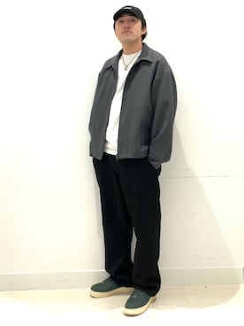 「SENSE OF PLACE by URBAN RESEARCH（センスオブプレイスバイアーバンリサーチ）の『撥水/防花粉』SKINProofジップブルゾン（ブルゾン、ブルー系）」を使った、shoさん（メンズ・173cm）の春コーディネート