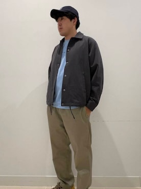 「ブルー」｜「アイテム（その他アウター）」を使った、shoさん（メンズ・173cm）の秋コーディネート