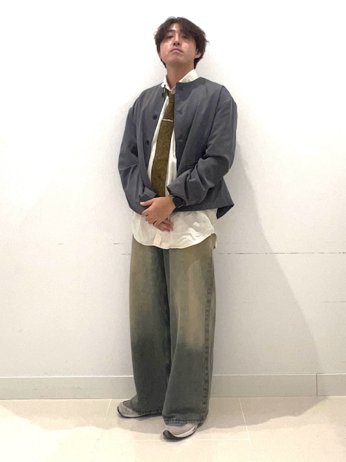 ジャケット・アウター rizotto whyto ホワイト Vスリット オーバー ジャケット “v slit over jacket