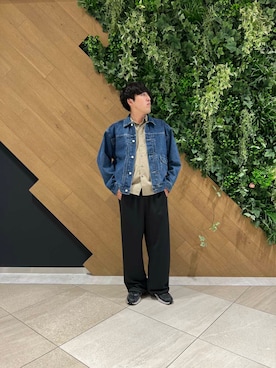 「アイテム（デニムジャケット）」を使った、shoさん（メンズ・173cm）の夏コーディネート