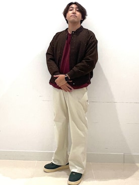 「アイテム（ブルゾン）」を使った、shoさん（メンズ・173cm）の秋コーディネート