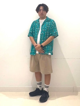 「柄物」｜shoさん（メンズ・173cm）の夏コーディネート