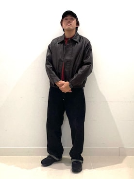 「SENSEOFPLACE」｜「アイテム（ブルゾン）」を使った、shoさん（メンズ・173cm）の秋コーディネート