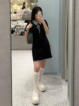 「OLIVE des OLIVE（オリーブデオリーブ）のアイテム」を使った、yu22oliveさん（骨格ナチュラル・レディース・150cm）の夏コーディネート
