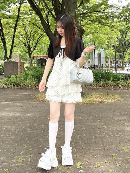 ボレロセットリボンミニワンピース