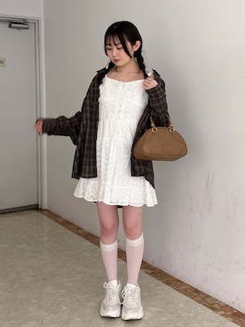 「OLIVE des OLIVE（オリーブデオリーブ）のアイテム」を使った、yu22oliveさん（骨格ナチュラル・レディース・150cm）の春コーディネート