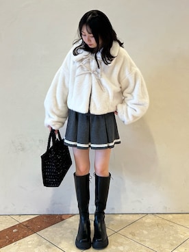 「OLIVE des OLIVE（オリーブデオリーブ）のアイテム（ブルゾン）」を使った、yu22oliveさん（レディース・150cm）の秋コーディネート
