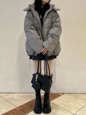 「OLIVE des OLIVE（オリーブデオリーブ）のアイテム（ダウンジャケット/コート）」を使った、yu22oliveさん（レディース・150cm）の冬コーディネート