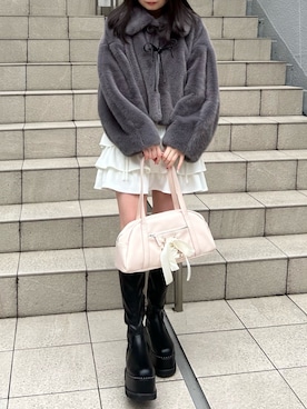 「OLIVE des OLIVE（オリーブデオリーブ）のアイテム（ブルゾン）」を使った、yu22oliveさん（レディース・150cm）の秋コーディネート