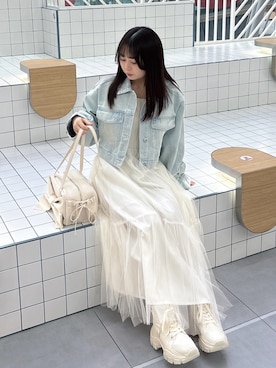 「OLIVE des OLIVE（オリーブデオリーブ）のアイテム（ジャケット/アウター）」を使った、yu22oliveさん（レディース・150cm）の冬コーディネート