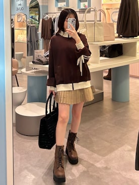 「OLIVE des OLIVE（オリーブデオリーブ）のアイテム（ブルゾン）」を使った、yu22oliveさん（レディース・150cm）の秋コーディネート
