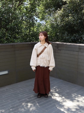 「lawgy（ラウジー）のアイテム」を使った、mokaさん（レディース・155cm）の春コーディネート