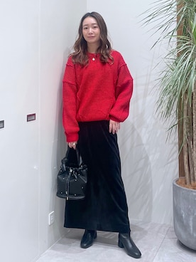 「スカートコーデ」｜maadokaさん（レディース・162cm）の冬コーディネート