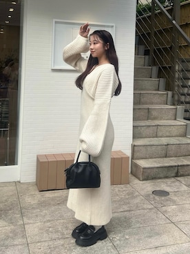 「ミュゲ」｜muguetさん（レディース・160cm）の冬コーディネート