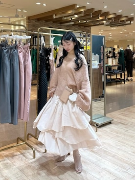 「アイテム（その他、ピンク系）」を使った、muguetさん（レディース・160cm）の春コーディネート