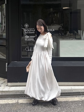 「アイテム（その他、ピンク系）」を使った、muguetさん（レディース・160cm）の秋コーディネート