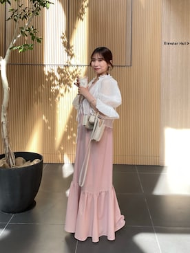 「アイテム（その他、ピンク系）」を使った、muguetさん（レディース・160cm）の春コーディネート