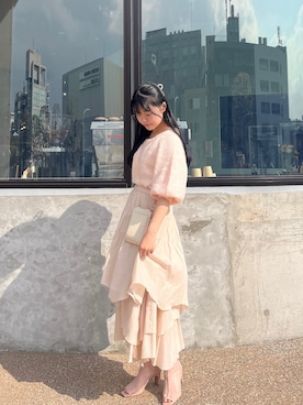 「アイテム（その他、ピンク系）」を使った、muguetさん（レディース・160cm）の夏コーディネート