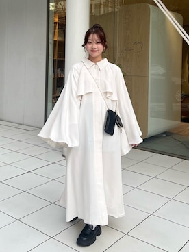 「アイテム（トレンチコート）」を使った、muguetさん（レディース・160cm）の冬コーディネート