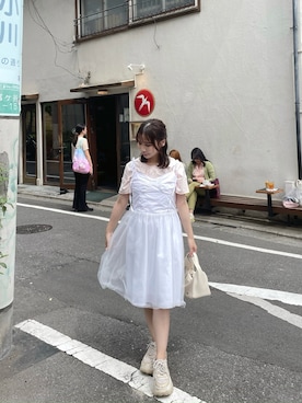 「アイテム（その他、ピンク系）」を使った、muguetさん（レディース・160cm）の夏コーディネート