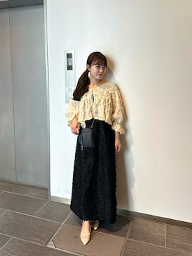 「アイテム（その他、ピンク系）」を使った、muguetさん（レディース・160cm）の秋コーディネート
