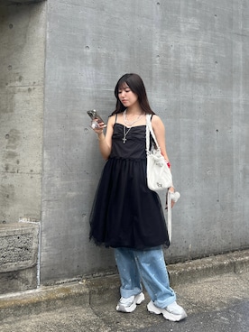 「アイテム（その他、ピンク系）」を使った、muguetさん（レディース・160cm）の夏コーディネート