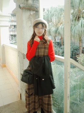 「SHENERY（シーナリー）のアイテム（ジャケット/アウター）」を使った、chingchingwearさん（レディース・158cm）の冬コーディネート