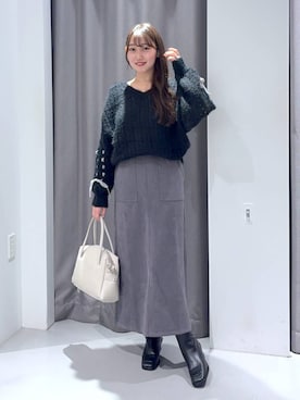 「アイテム（ボストンバッグ）」を使った、mayoさん（レディース・161cm・20代）の秋コーディネート