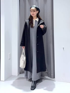 「アイテム（ハンチング/ベレー帽）」を使った、mayoさん（レディース・161cm・20代）の冬コーディネート